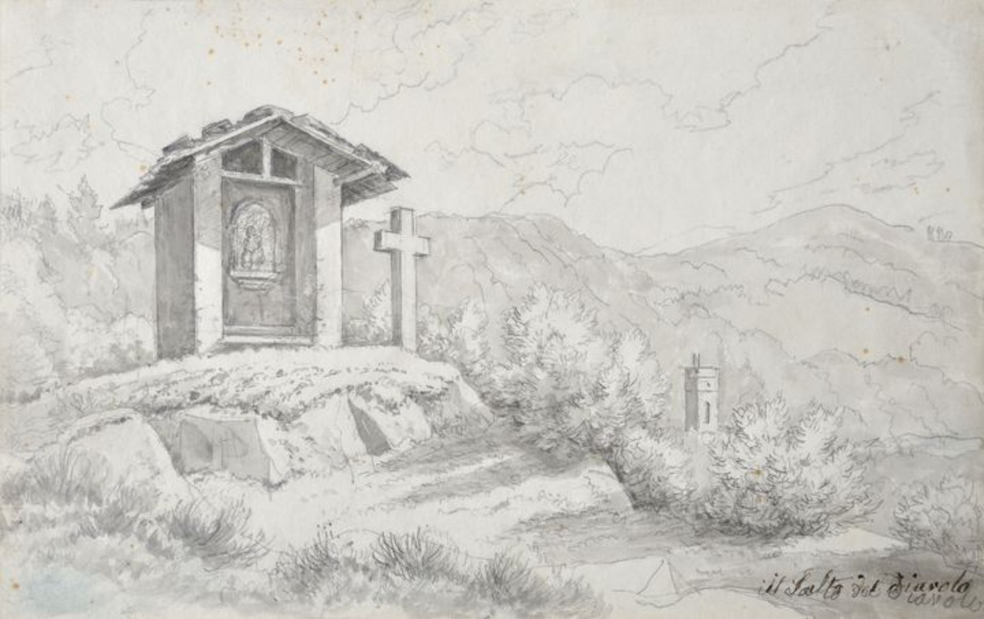 Hottenroth, Woldemar, Lavierte Zeichnung / Hottenroth, Woldemar, pencil drawing