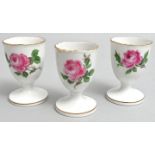 Eierbecher, Meissen, rote Rose/ egg cups
