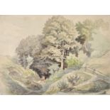 Leonhardi, Eduard, Aquarell / Leonhardi, Eduard, watercolour landscape