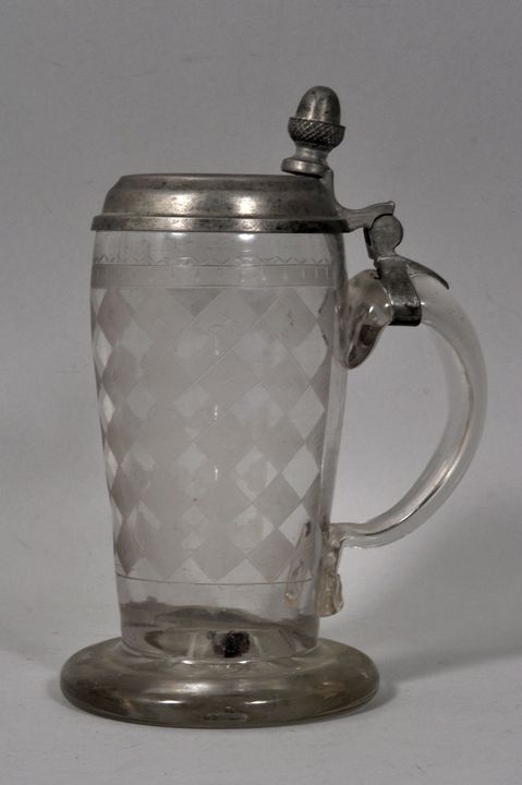 Humpen, Glas, geschliffen / tankard glass