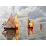 Simon, C. Gemälde, Segelboote / Simon, C., painting, boats