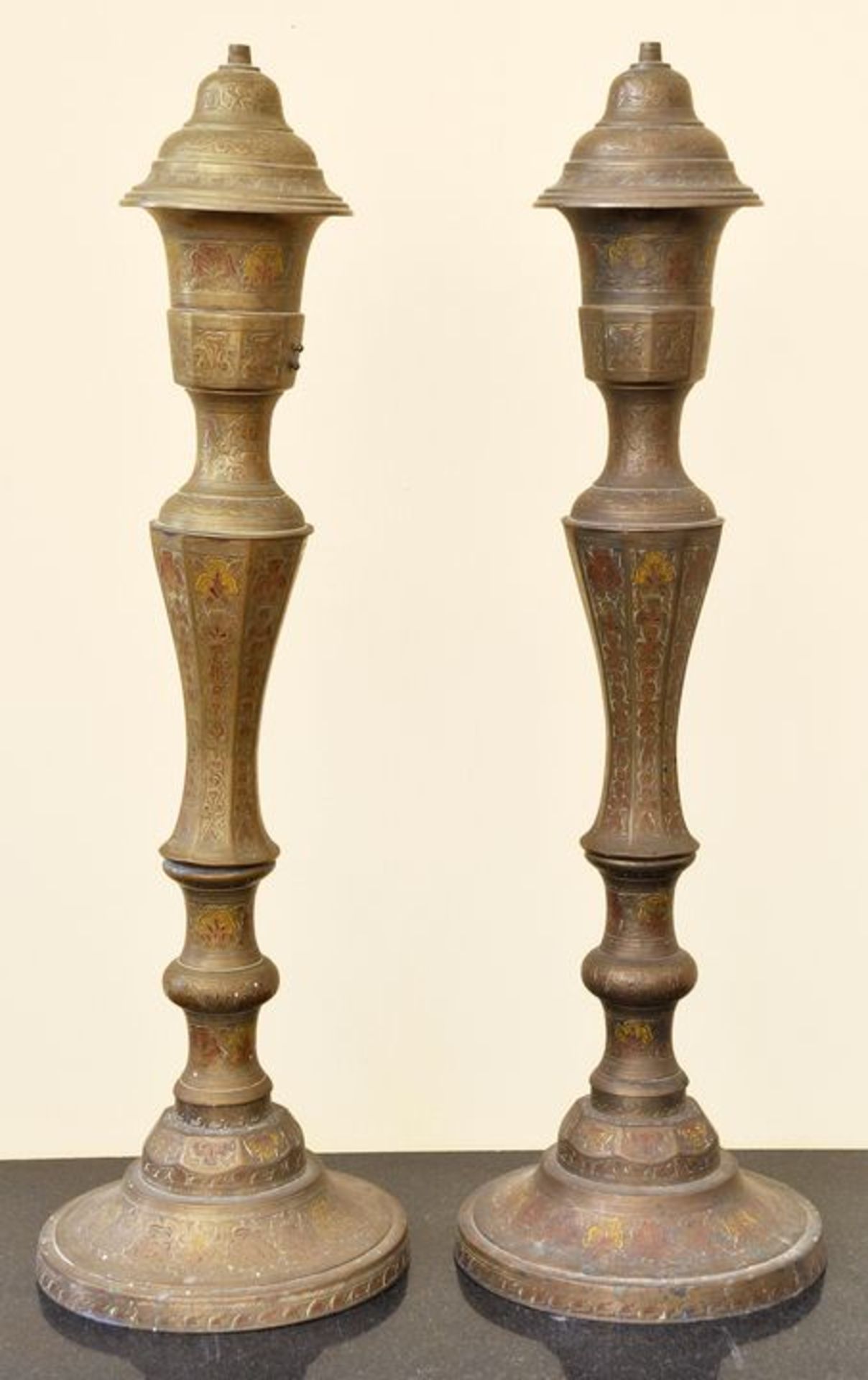 Paar oriental. Lampenfüße / Pair of lamp feet