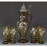 Saftkrug mit 6 Gläsern / Jug with six glasses