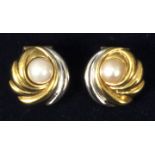 Paar Ohrclips Gg 2 kl. Perlen / Earrings