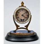 Tischuhr mit Glaskuppel/ miniature table clock