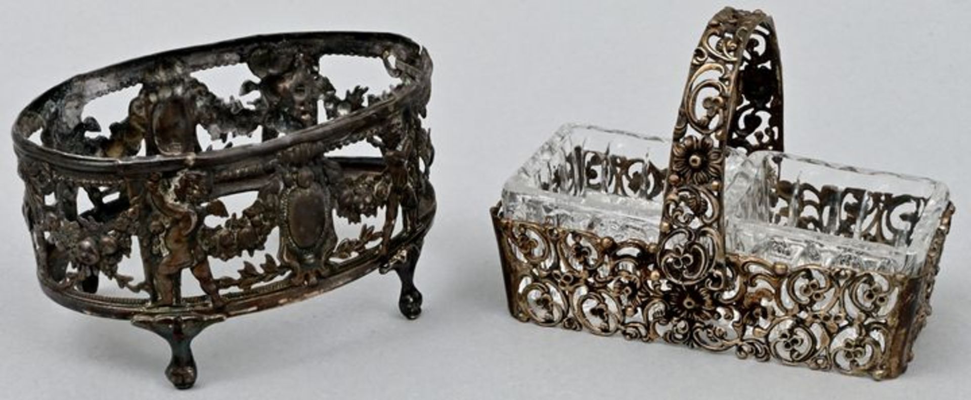 Zwei Gewürzschälchen / Two silver vessels