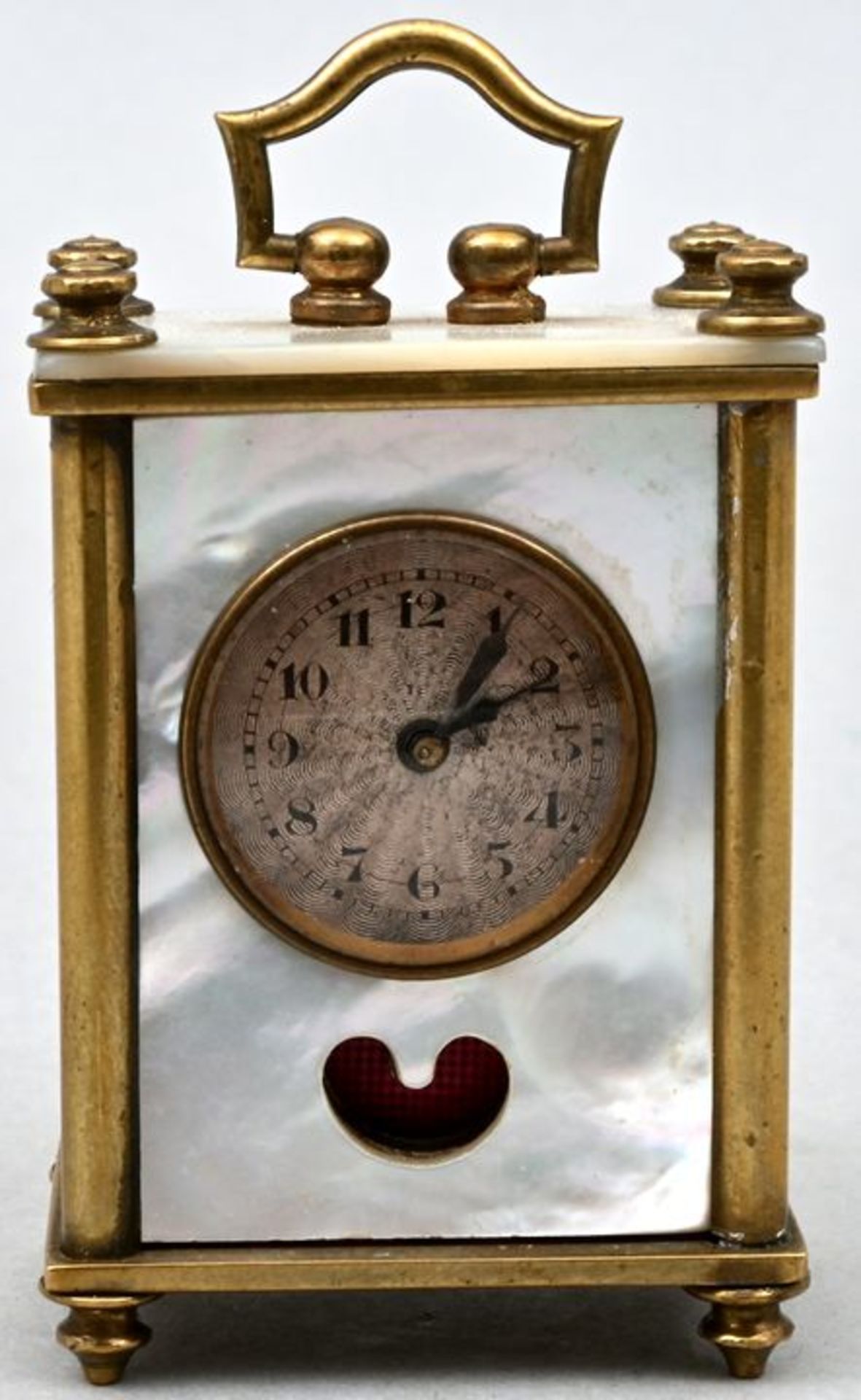 Minireiseuhr Perlmutt/ miniature carriage clock