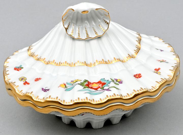 Muscheldose, Meissen/ porcelain box