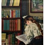 Laage, E., Lesendes Mädchen / Laage, painting, reading girl