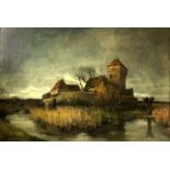 Mattschass, Gemälde ''Burg im Havelland'' / Mattschass, painting, landscape with castle