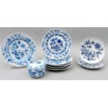 Neun Teile, Meissen, Teichert / Set of nine pieces of porcelain, Meissen, Teichert