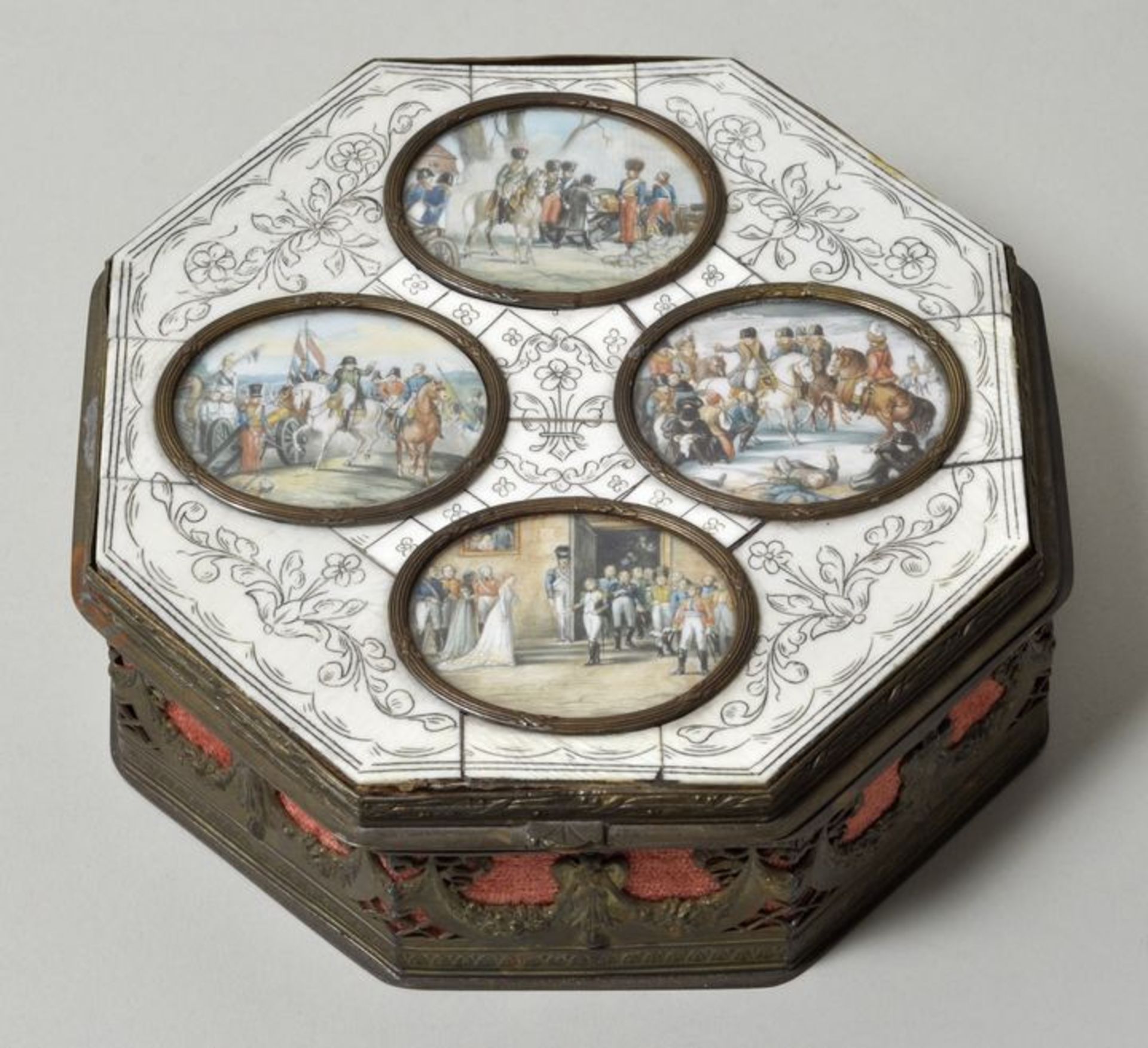 Dose, 4 Miniaturen Napoleon / Box, Napoleon