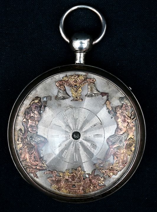 Spindeltaschenuhr mit Repetition im Silbergehäuse / Pocket watch