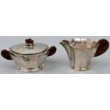 Teile Silber, Zucker u. Sahne/ sugar bowl and creamer