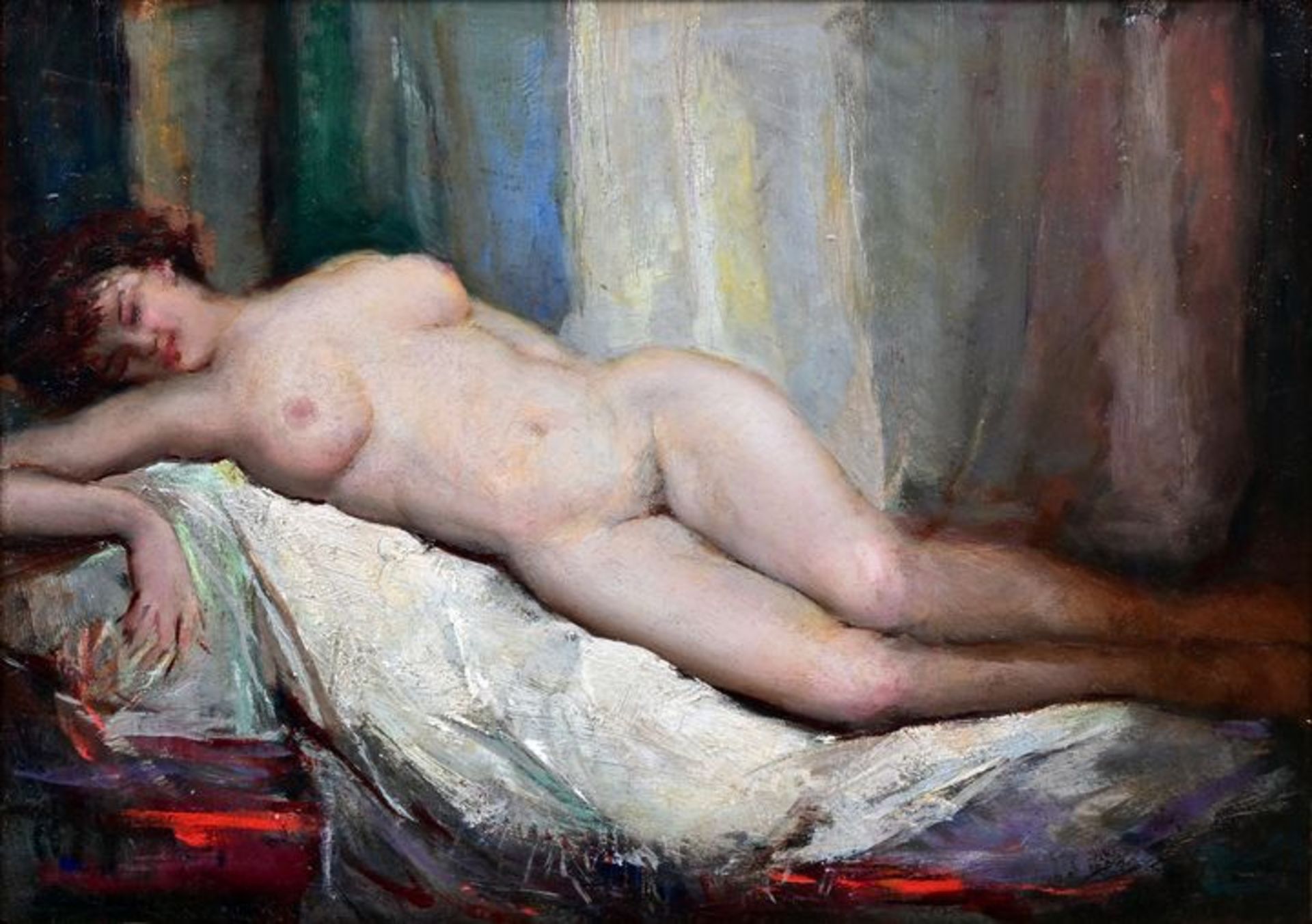 unbekannt, Liegender Akt / unknown, nude