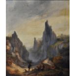 Lefévre sign.,Gemälde ''Elbsandstein'' / Lefévre, painting, landscape