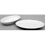 Schale und Platte, weiß, Meissen / Bowl and plate, Meissen