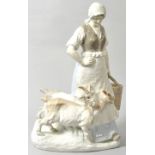 Bäuerin mit Ziegen / Porcelain figure