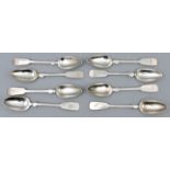 Acht Suppenlöffel, Silber / Eight spoons