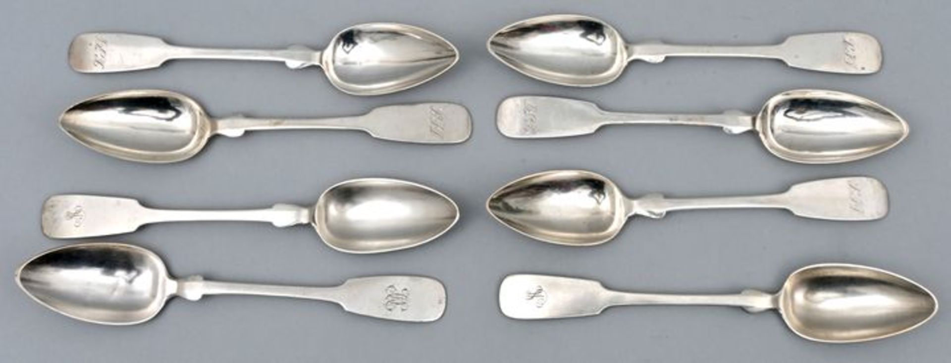 Acht Suppenlöffel, Silber / Eight spoons