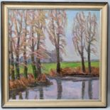 Iljuschin Gemälde ''Am Weiher'' / Iljuschin, landscape, painting