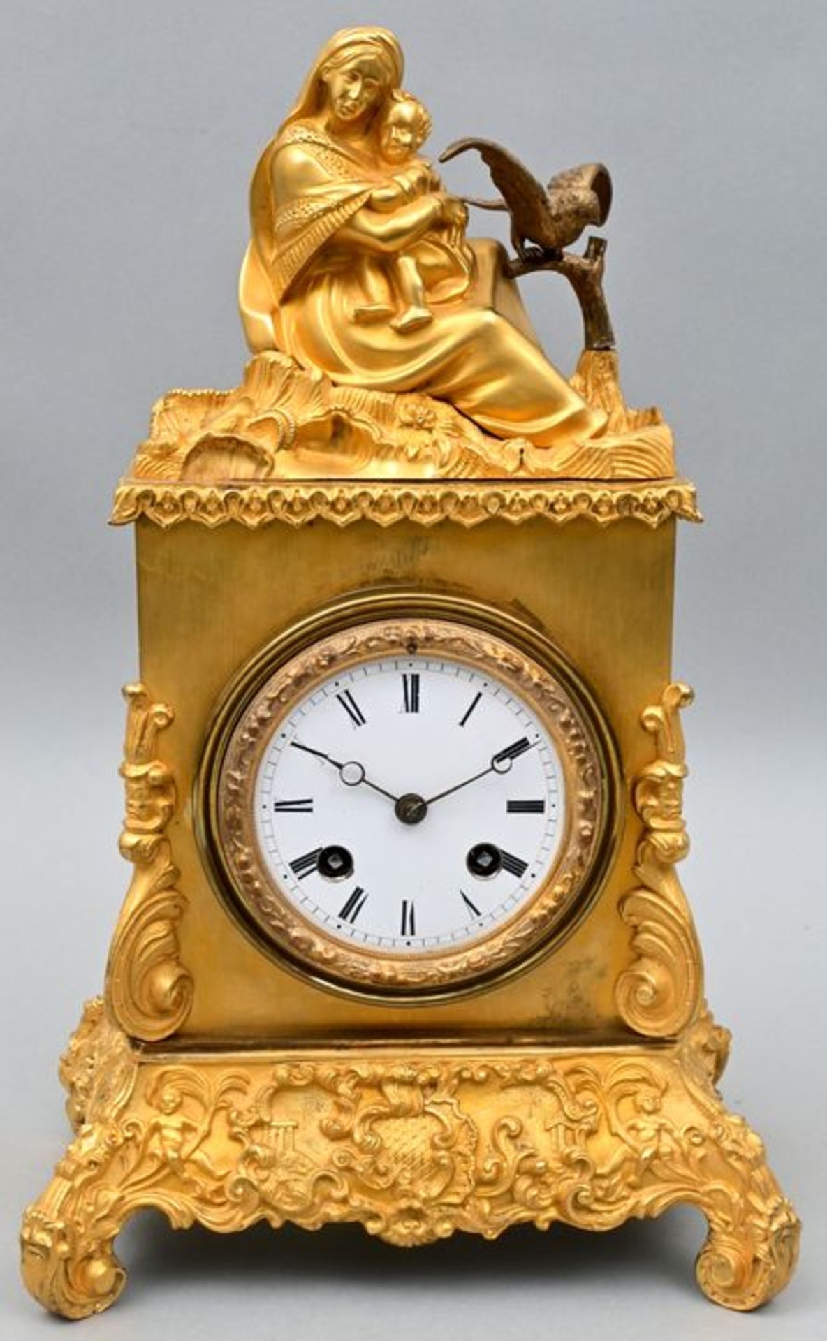 Pendule, Mutter mit Kind/ mantel clock