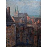 Flessig, Gemälde ''Liegnitz'' / Flessing, painting of a city