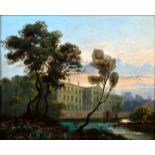 Berliner Maler, Gemälde, bez. Carl Blechen / Blechen, Carl, landscape with castle