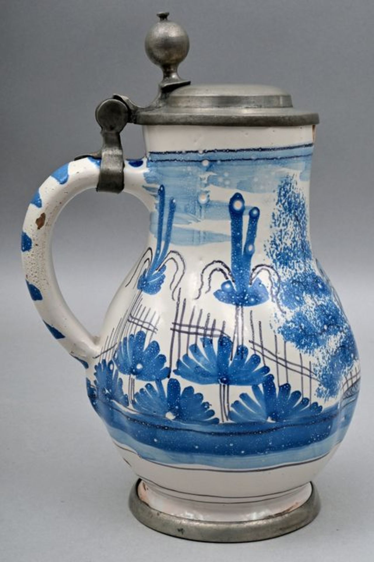 Birnkrug, Fayence/ fayence jug