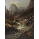 Schiertz. Gemälde ''Alpenlandschaft'' / Schiertz, landscape