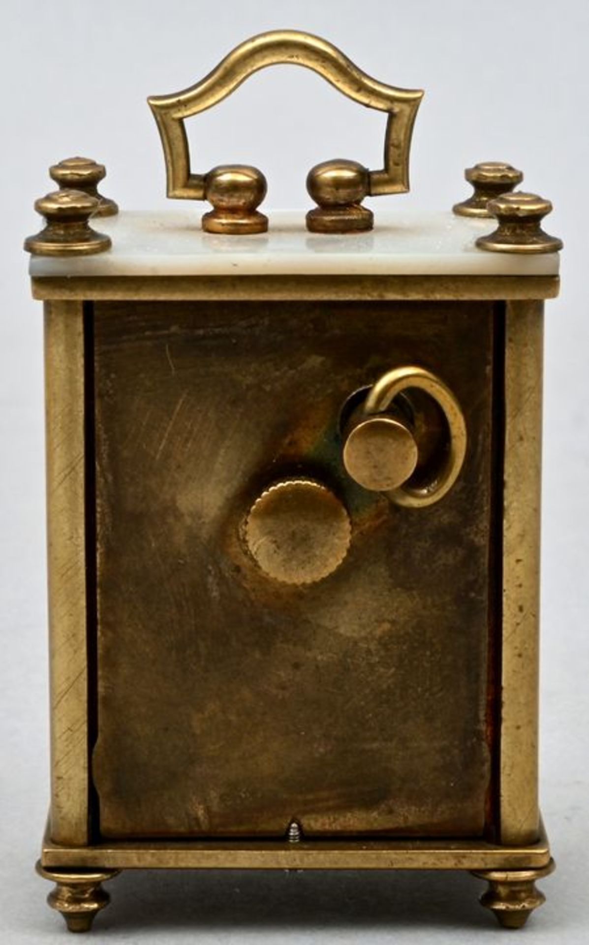 820 Minireiseuhr Perlmutt/ miniature carriage clock - Image 3 of 3