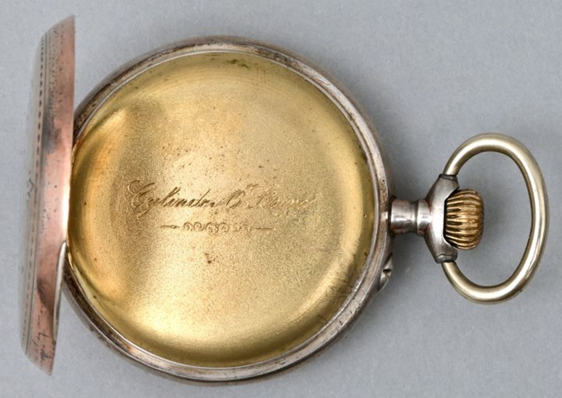 Taschenuhr mit Ständer und Glasdom / Pocket watch with stand and glass dome - Bild 6 aus 7