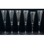 Sektflöten / six sparkling wine glasses