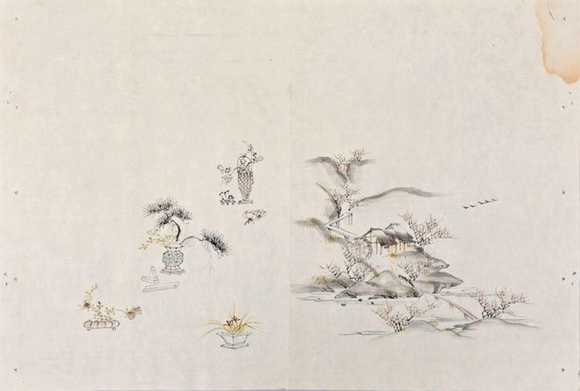 Blatt japanische Zeichnungen / sheet of japanese drawings - Bild 11 aus 12