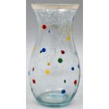 kl. Glasvase, Punkte / glass vase