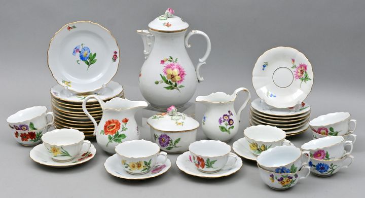 Kaffeeservice, Meissen, 40 Teile/ coffee service Meissen