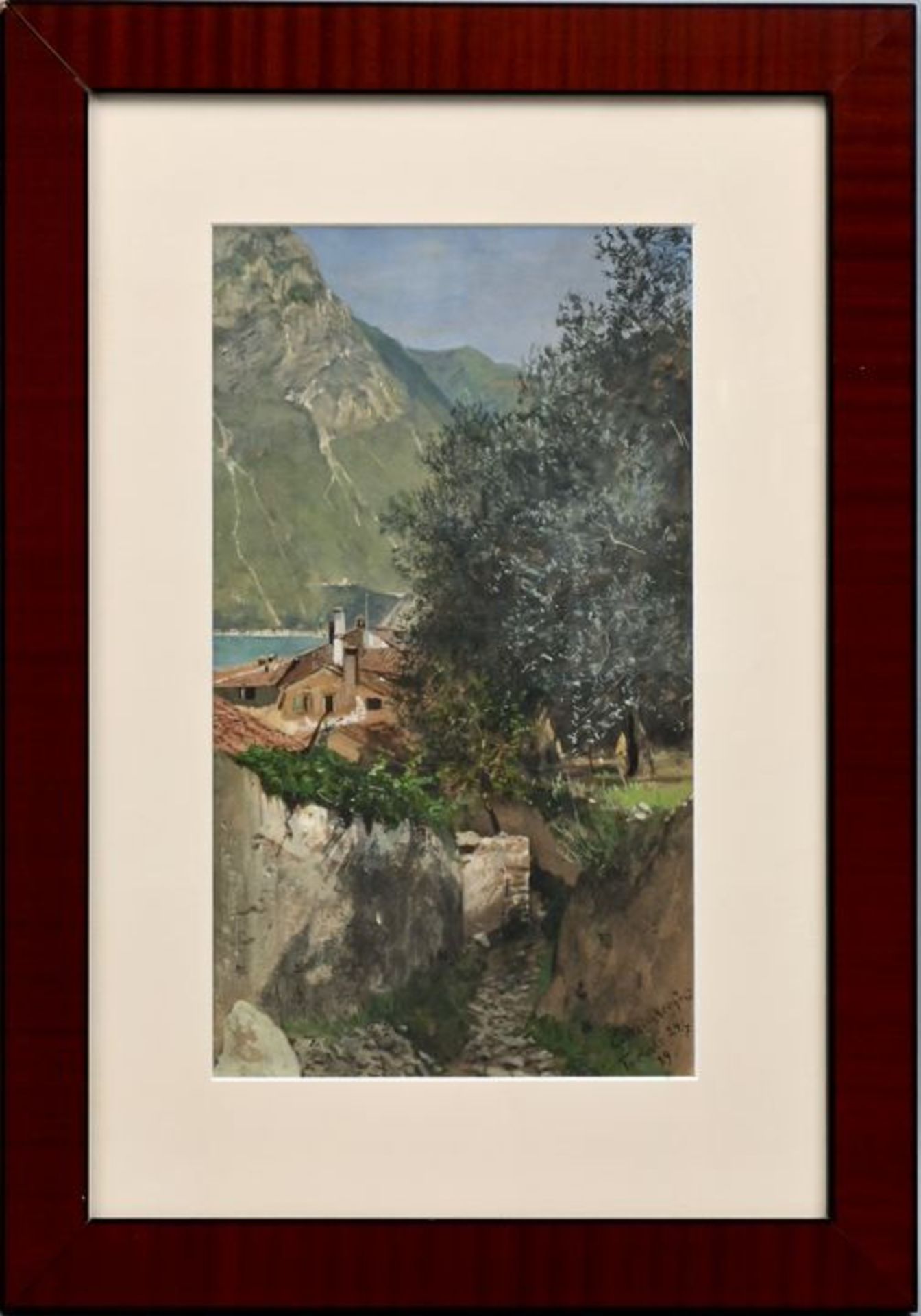 Weichberger Aquarell ''Torbole'' sign. / Water colour - Image 4 of 5