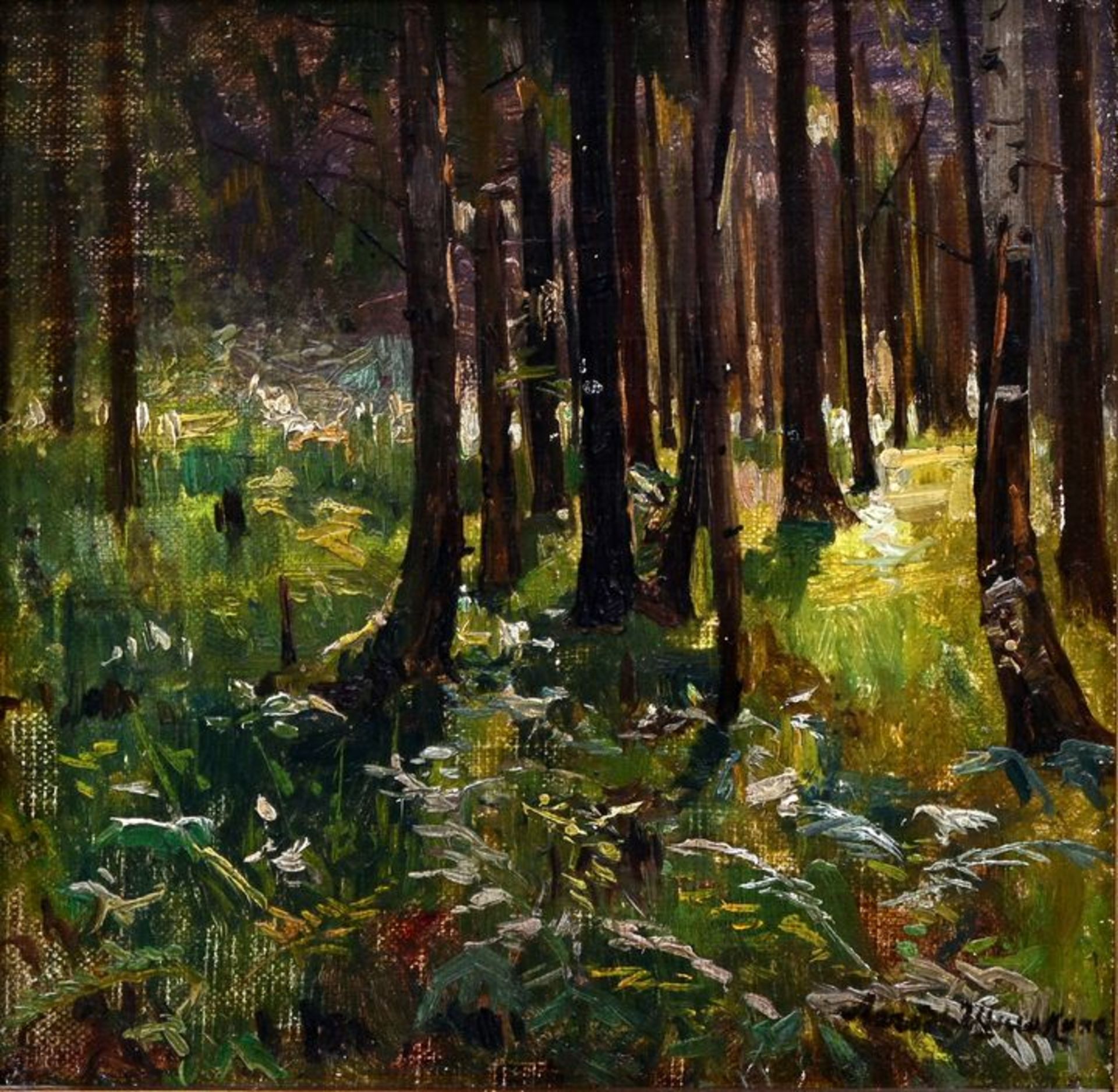 Lagoda-Shishkina zugeschr. Gem. ''Im Wald'' / In the woods, painting