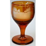 Glas gelb / Souvenir glass