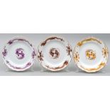 Drei Teller, Meissen / Three plates, Meissen