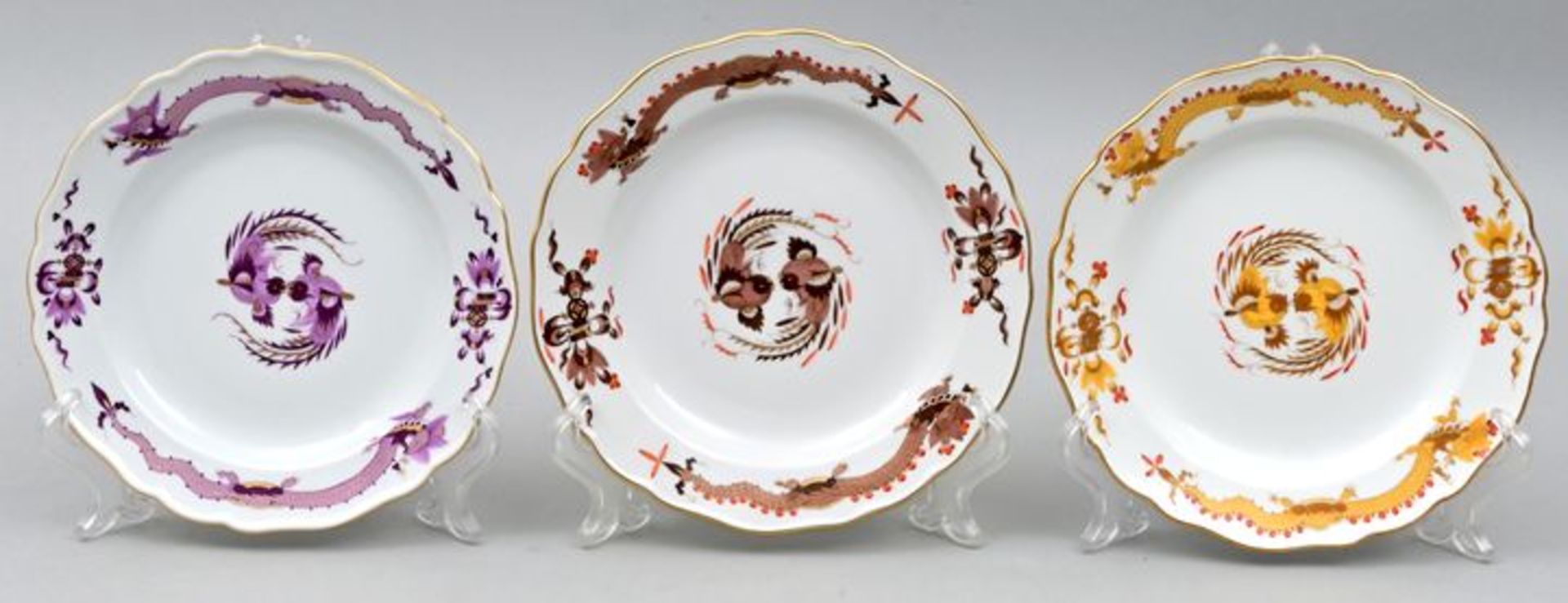 Drei Teller, Meissen / Three plates, Meissen