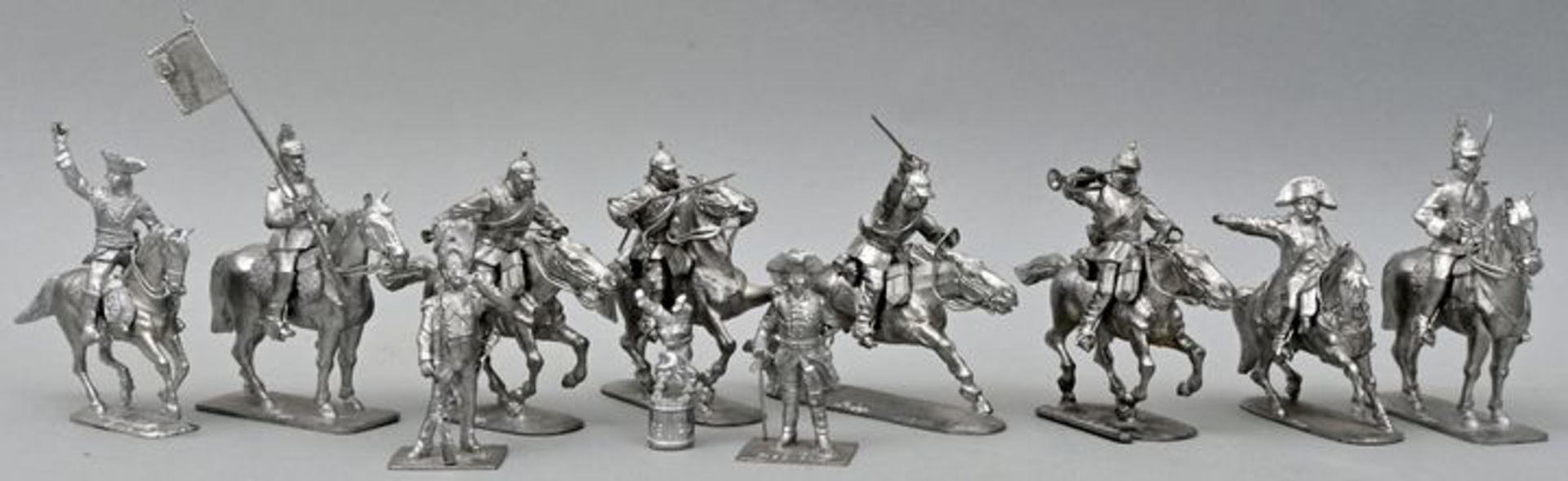 Konvolut Zinnfiguren / set of pewter military figures