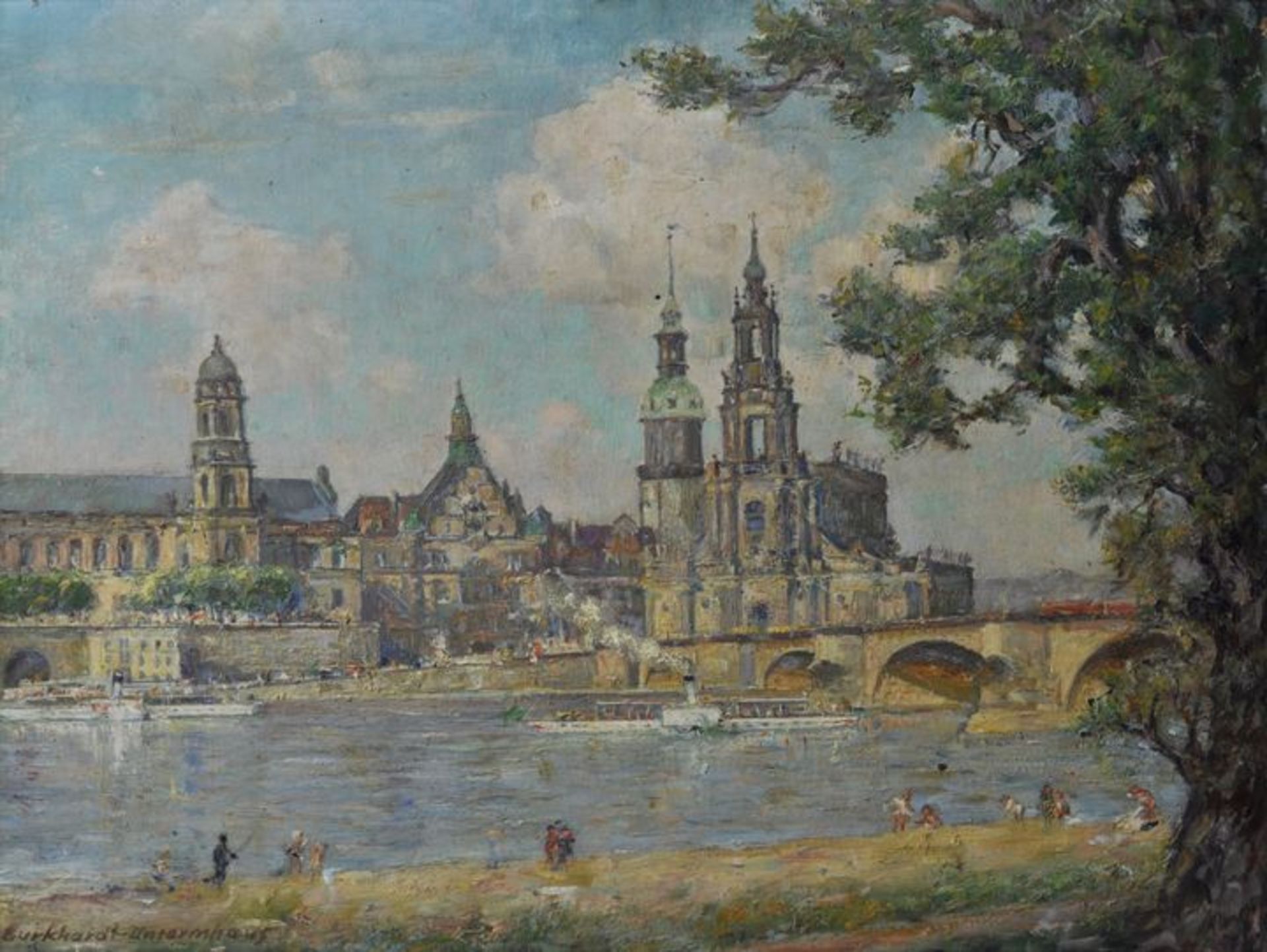 Burkhardt-Untermhaus, Richard. Gemälde ''Dresden''