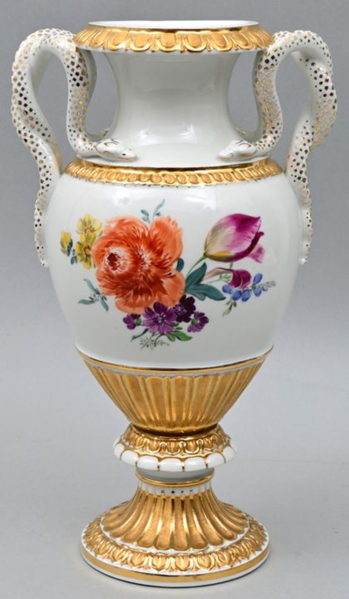 Schlangenhenkelvase, Meissen/ vase with snake handle, Meissen - Image 4 of 5