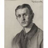 Wollanke Elly, Kohlezeichnung / Charcoal drawing of a man
