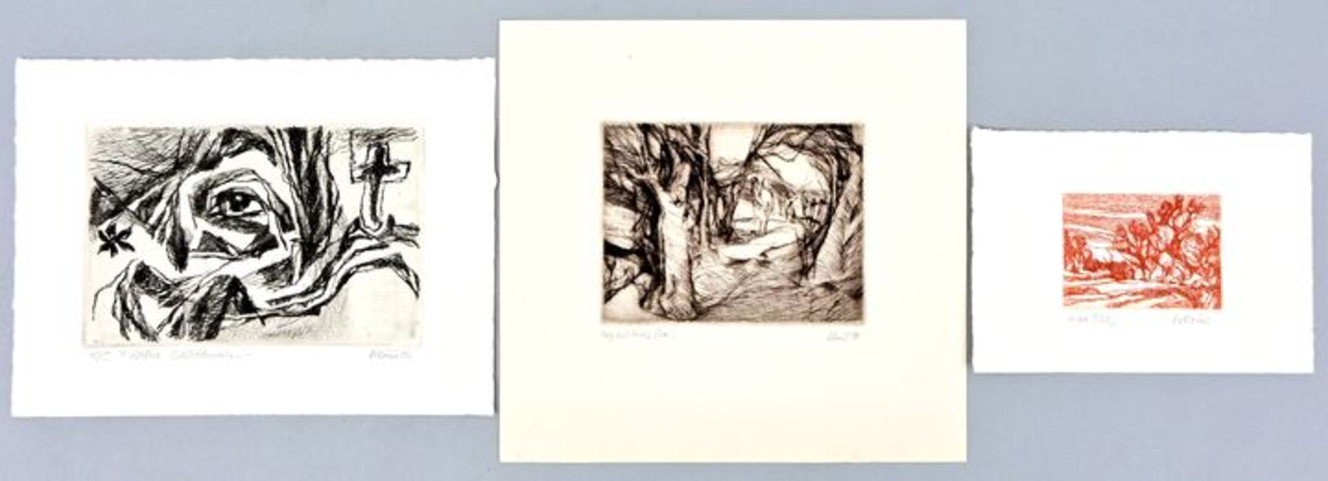 Körner, Gottfried, drei kleine Radierungen / Three small etchings