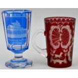 Badeglas und Badebecher / bath glass and bath cup