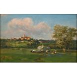 Graef, Georg, Heuernte / landscape painting