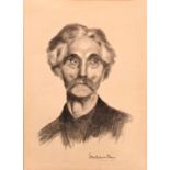 Wollanke Kohlezeichnung / charcoal drawing of a man