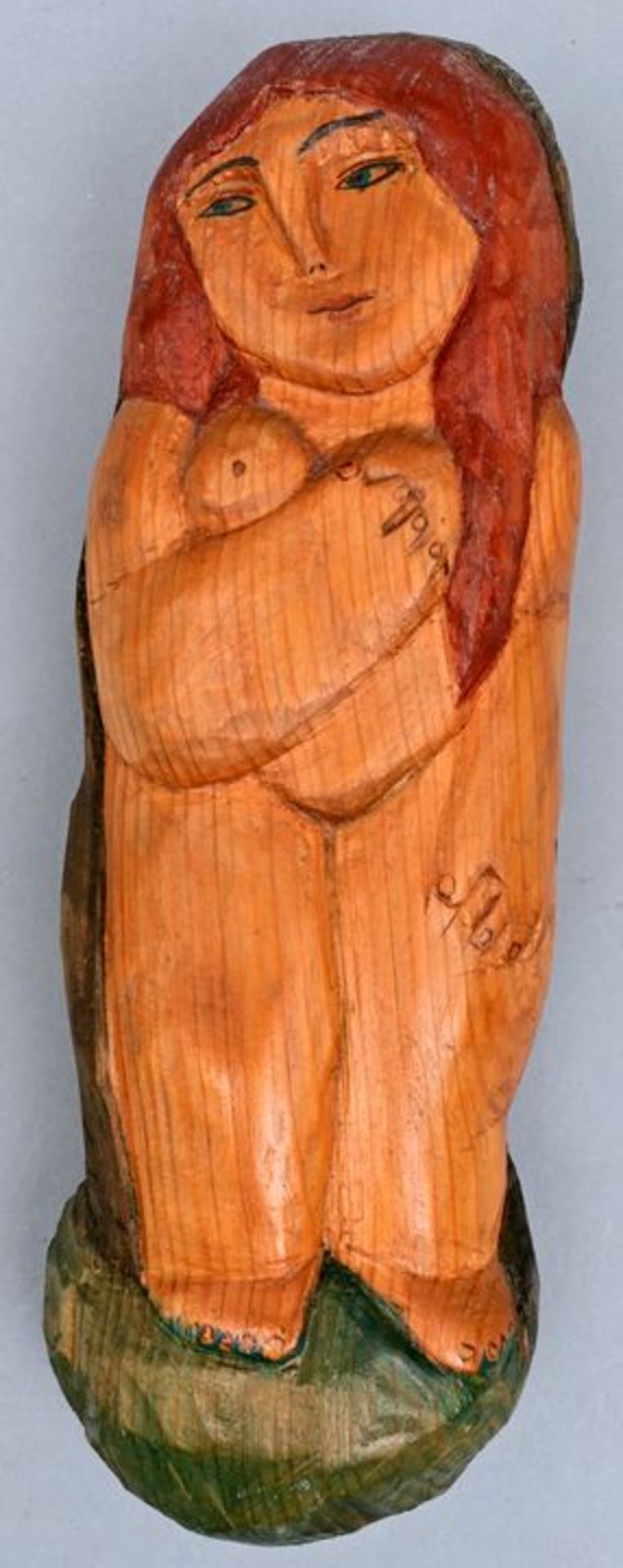 Bräunling, stehender weiblicher Akt, Holz / Small nude